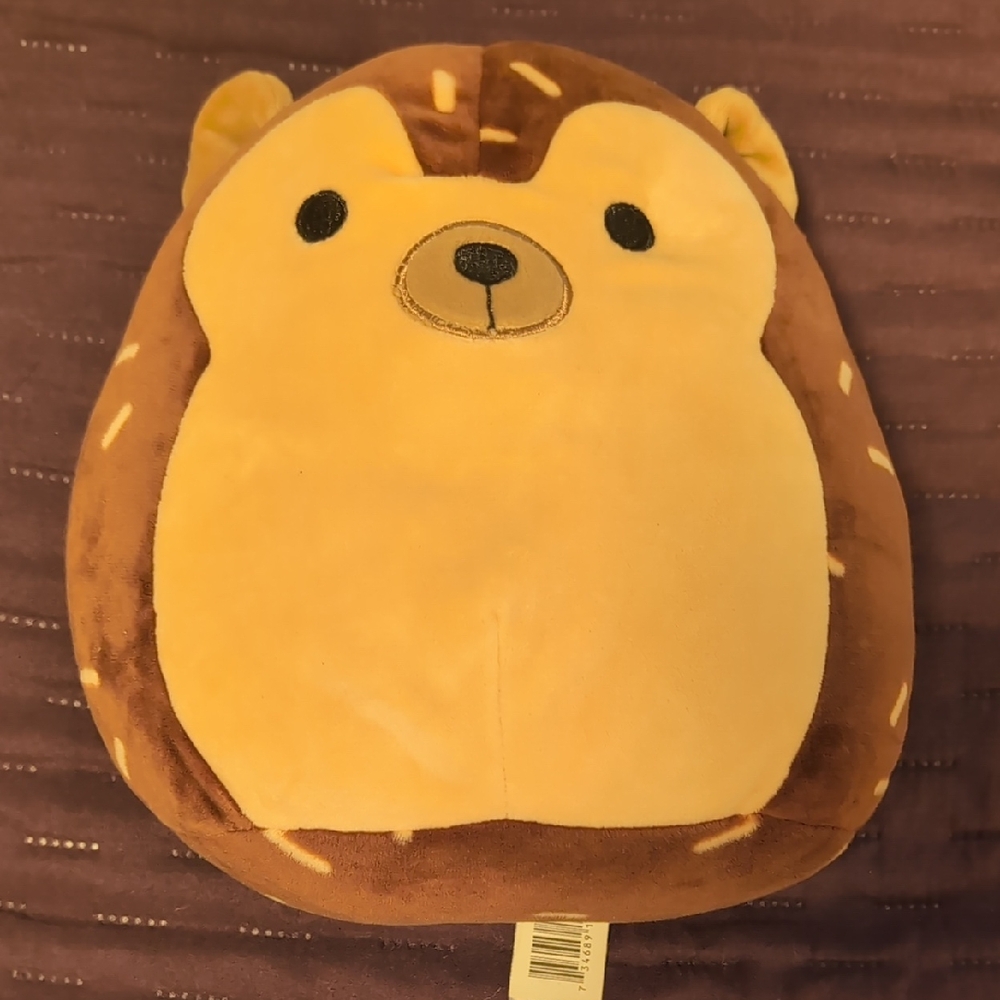 Squishmallows Brown and Cream Hedgehog Plush